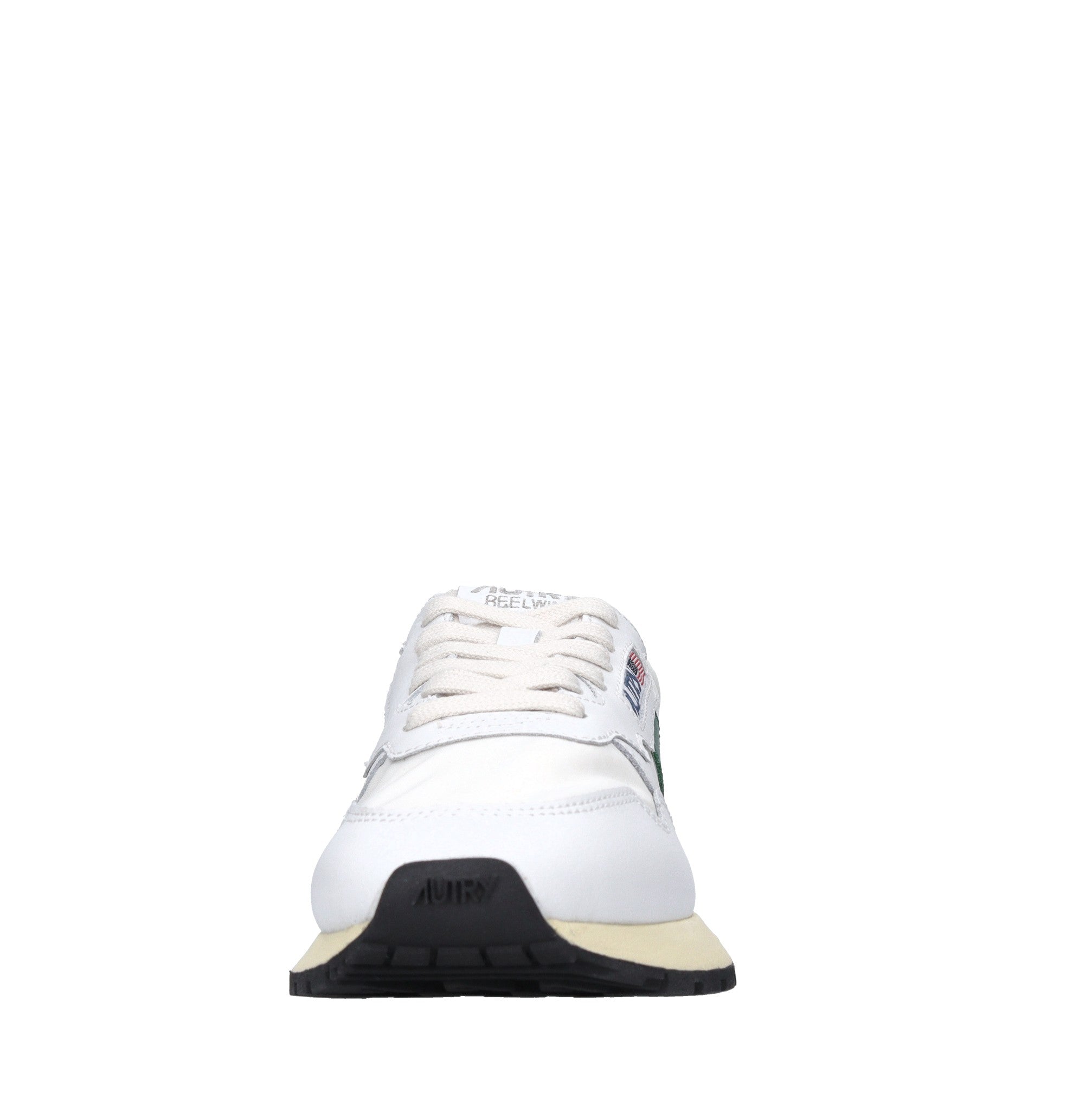 Sneakers in pelle e tessuto 