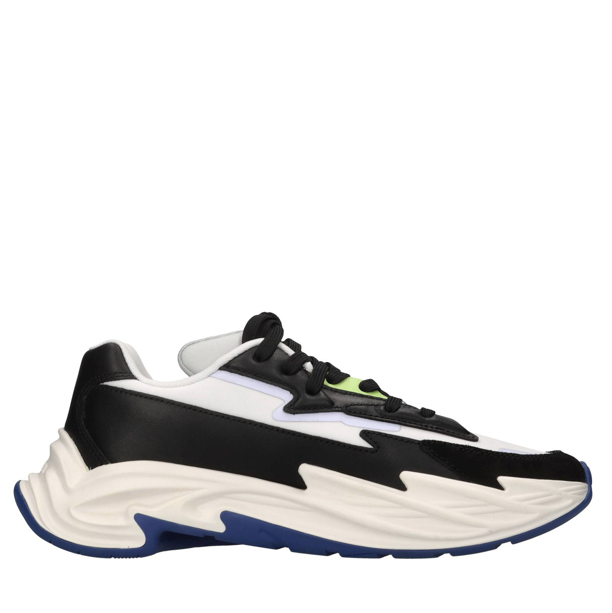 Sneakers Run Row in pelle e tessuto 