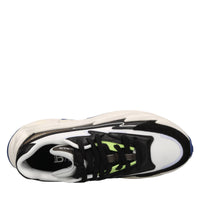 Sneakers Run Row in pelle e tessuto 