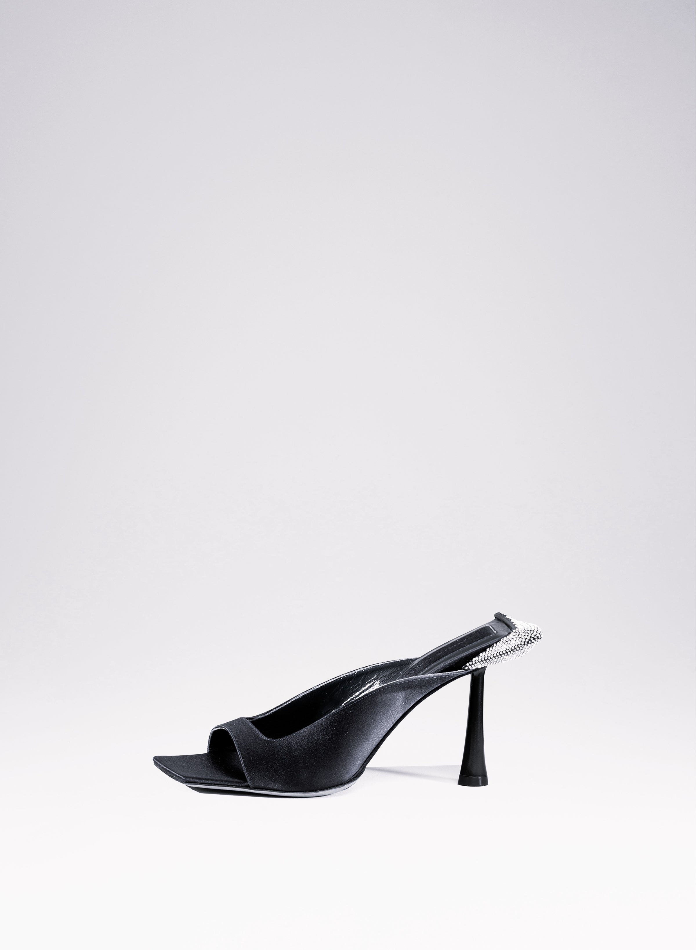 Mules Cossira in pelle e raso di seta 