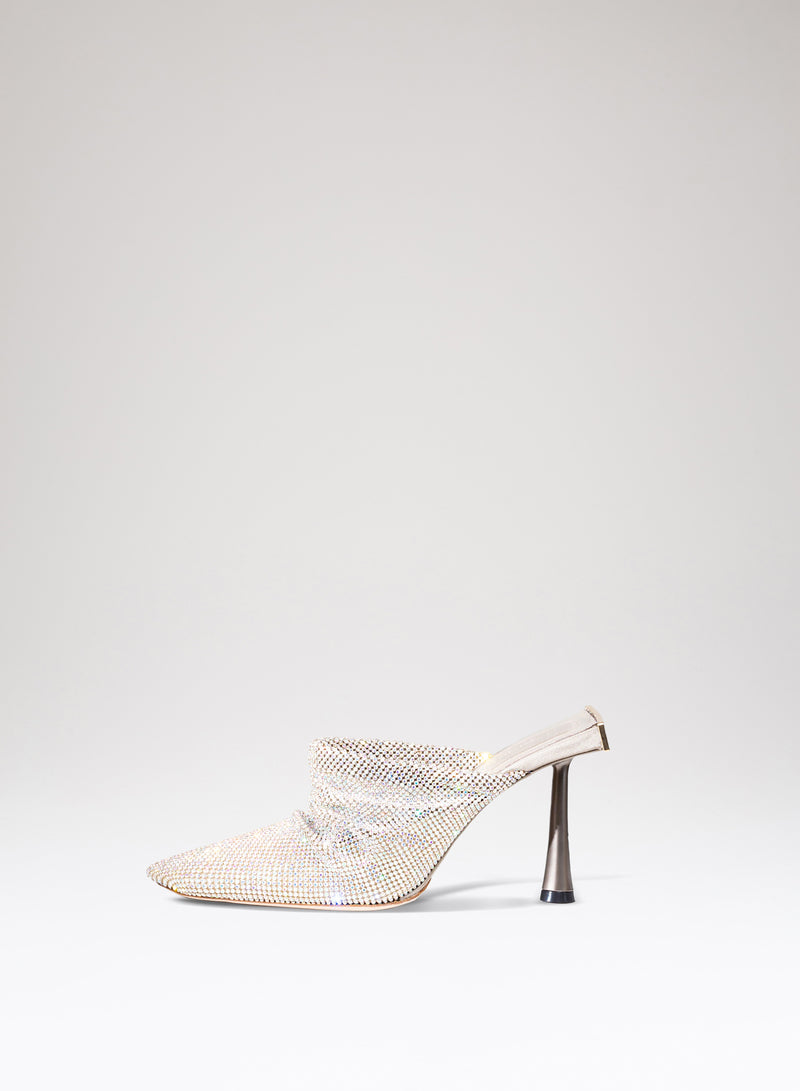 Sabot Goliarda in pelle e strass 