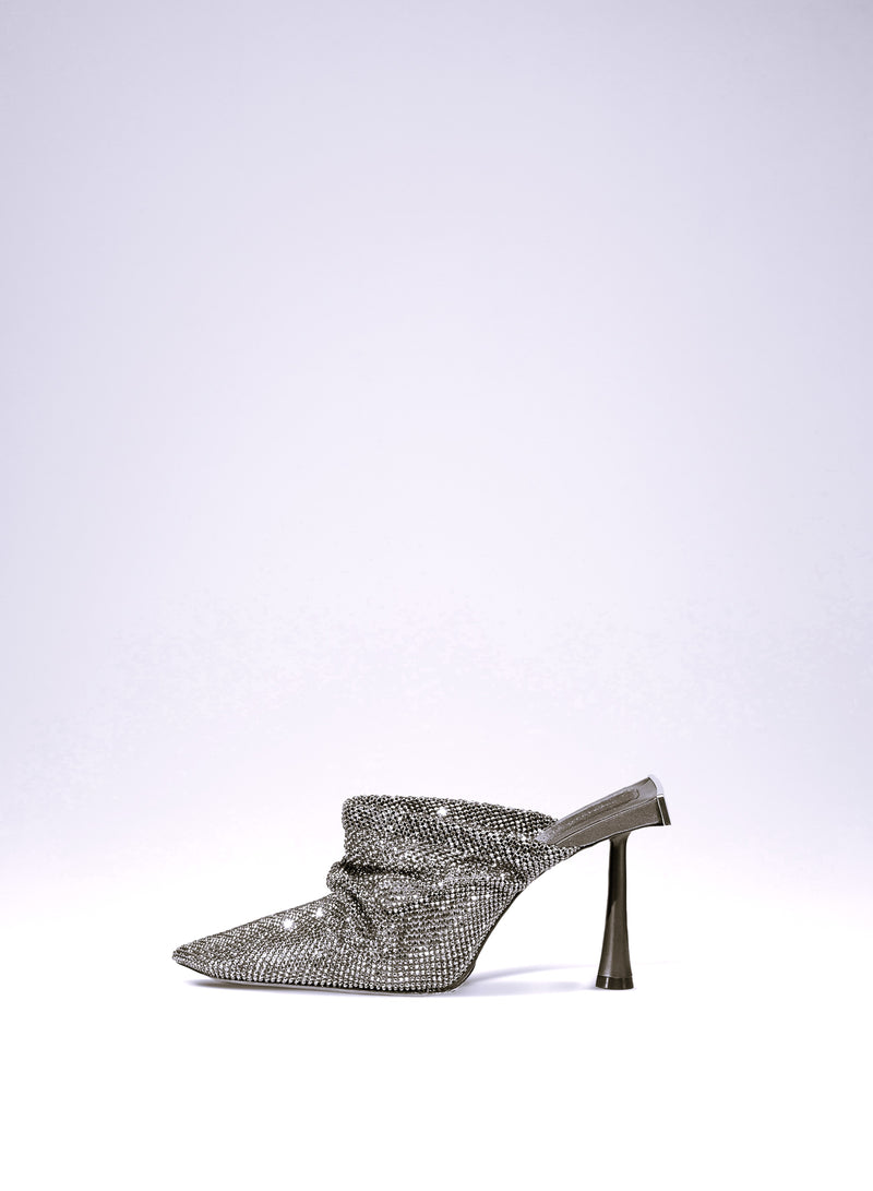 <BR/>Mules Goliarda in pelle e strass 