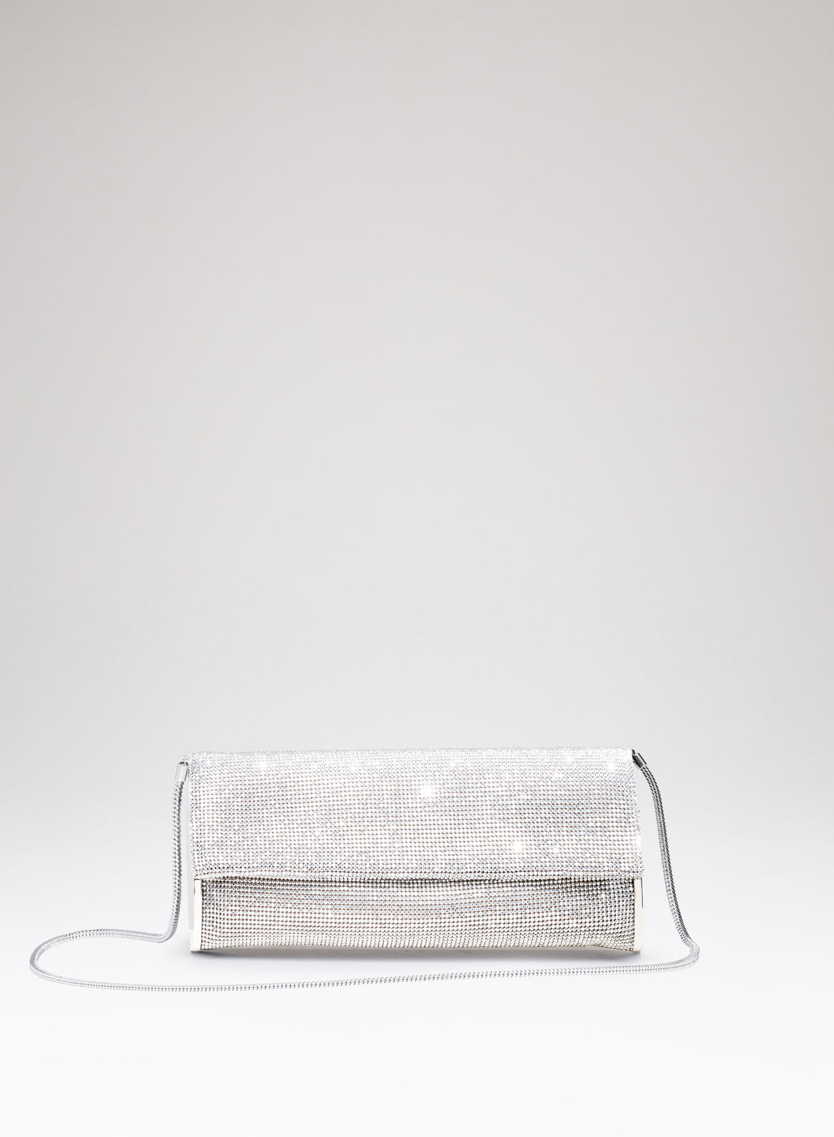 Borsa Kate in tessuto strass e metallo 