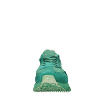 Sneakers in pelle e tessuto 