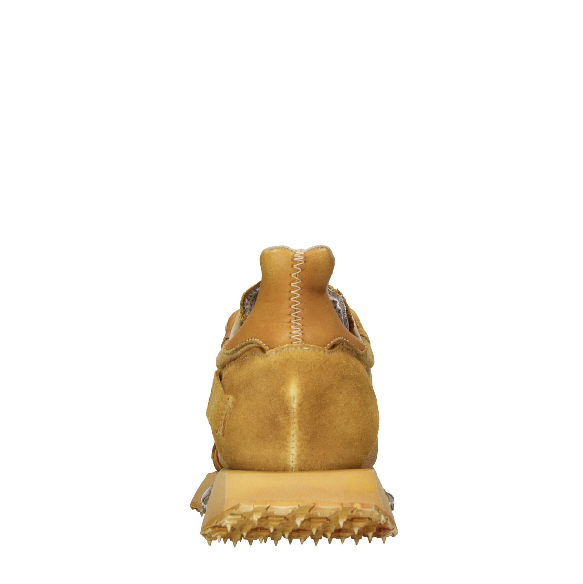 Sneakers in pelle e tessuto 