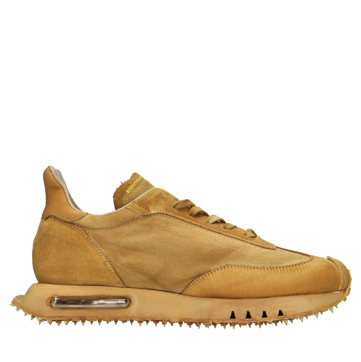 Sneakers in pelle e tessuto 