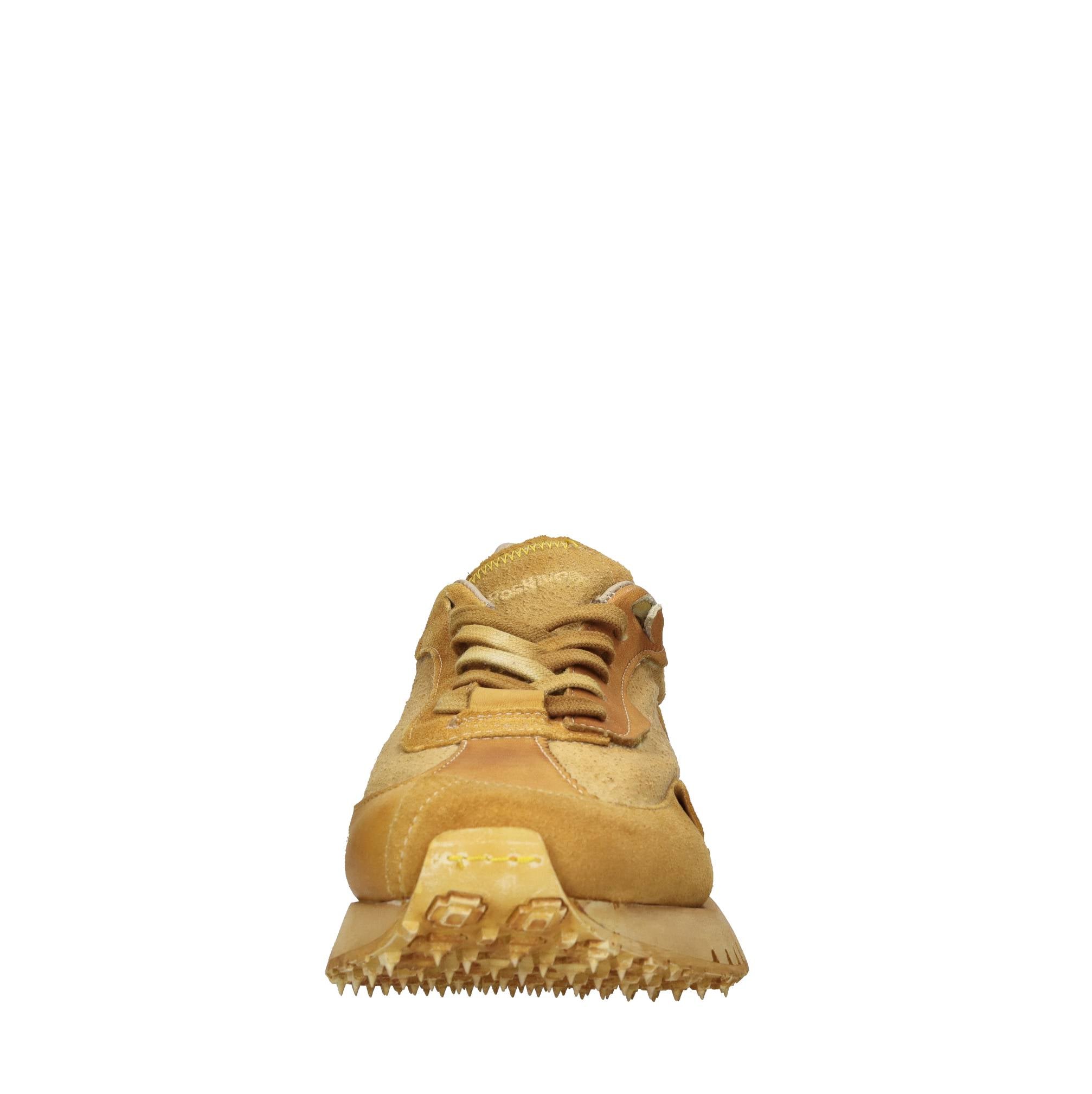 Sneakers in pelle e tessuto 