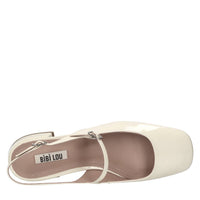 Décolleté slingback in vernice 