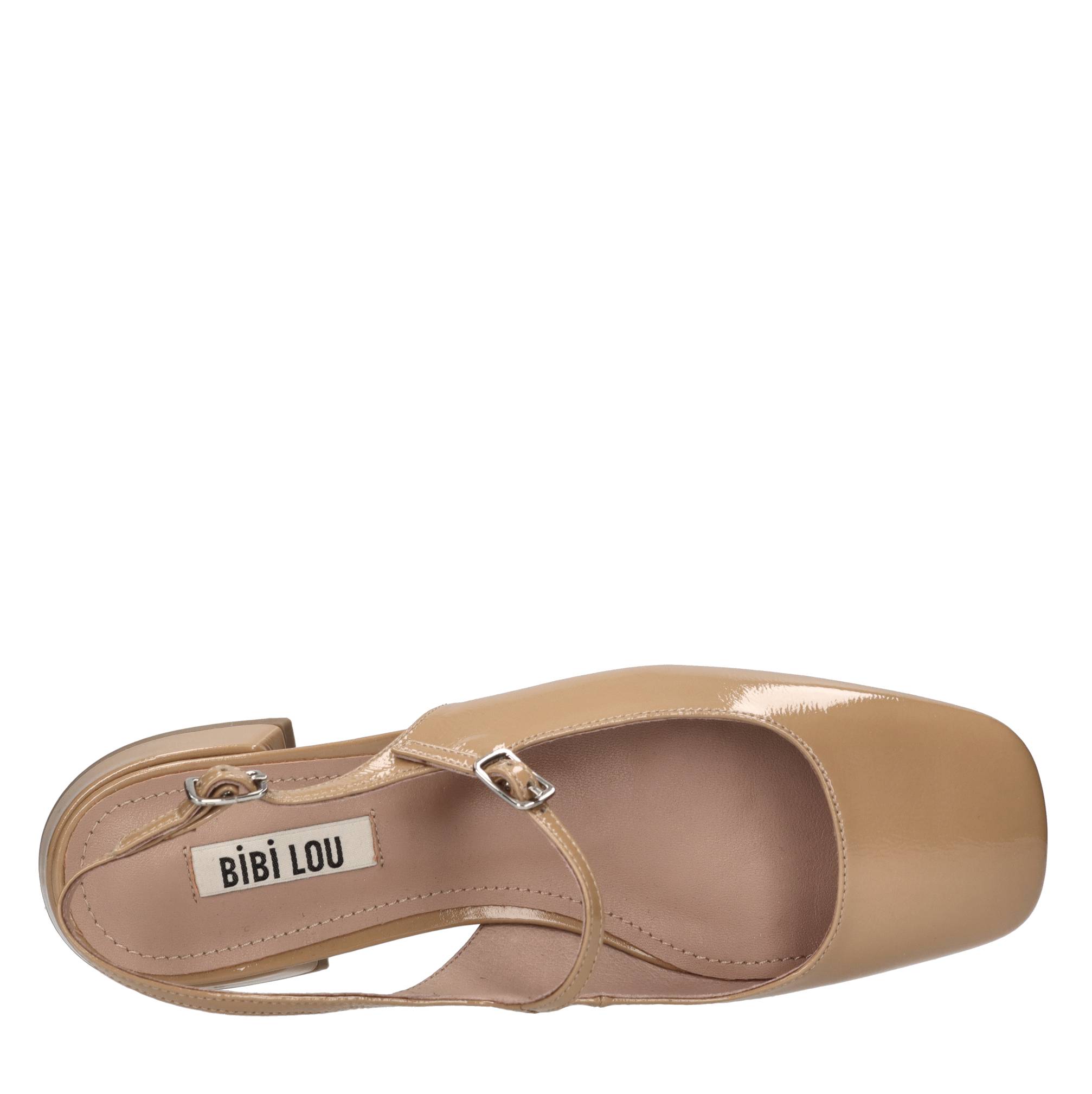 Décolleté slingback in vernice 