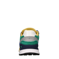 Sneakers in camoscio e tessuto 