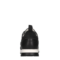 Sneakers in pelle e tessuto 