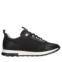 Sneakers in pelle e tessuto 