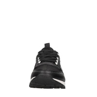 Sneakers in pelle e tessuto 