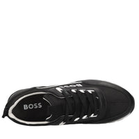 Sneakers in pelle e tessuto 