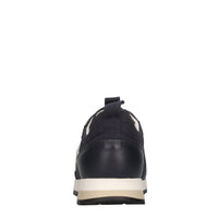 Sneakers in pelle e tessuto 