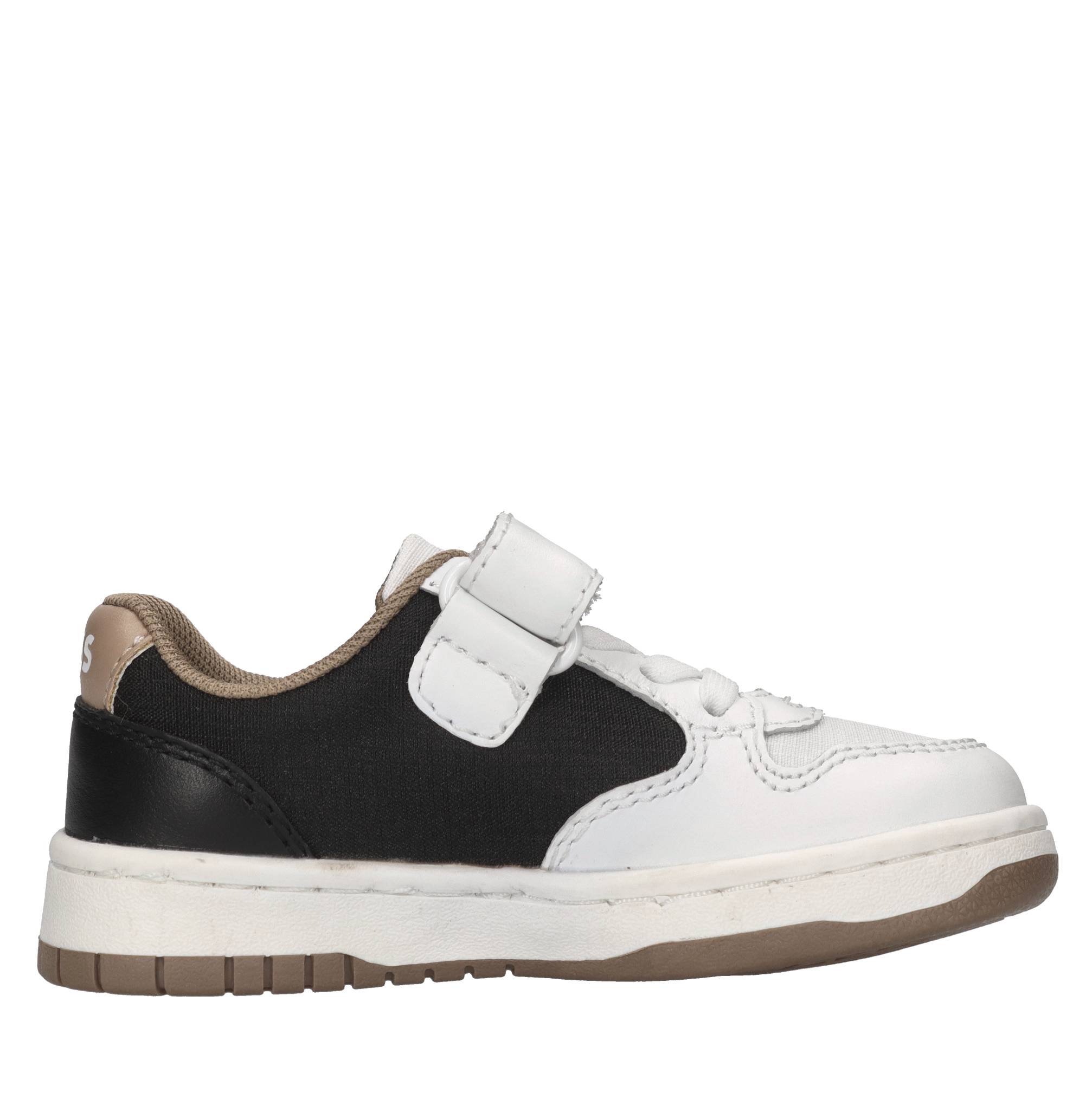 Sneakers in pelle e tessuto 
