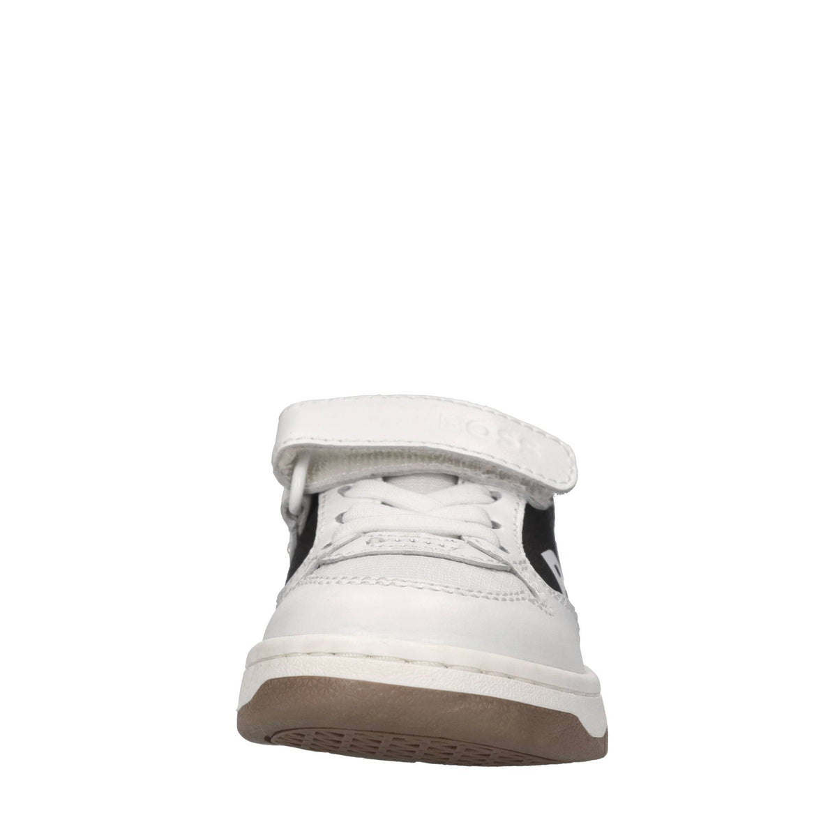Sneakers in pelle e tessuto 