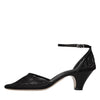 CASADEI Network leather and mesh fabric pumps
