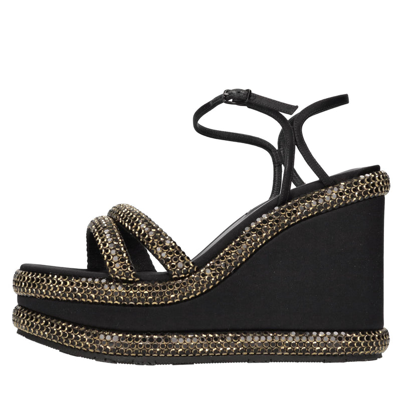 Zeppe Olimpo in raso e strass 