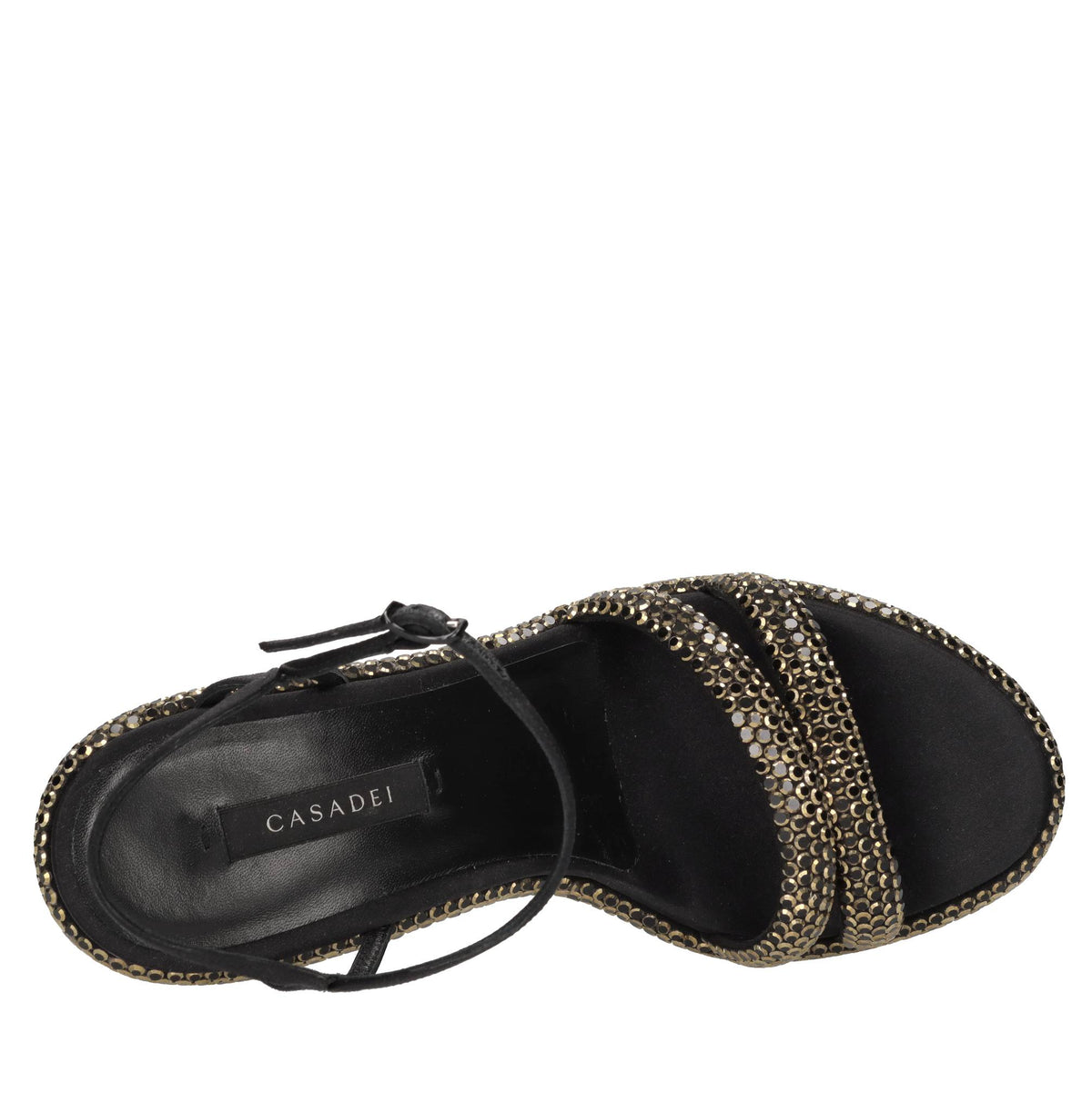 Zeppe Olimpo in raso e strass 