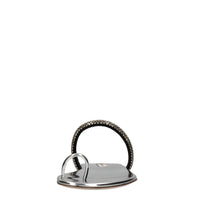 Sandali flat Olimpo in tessuto specchiato e strass 