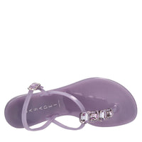 Sandali flat Jelly in PVC e Swarovski. 