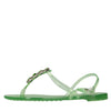 CASADEI Sandali flat Jelly in PVC  e Swarovski