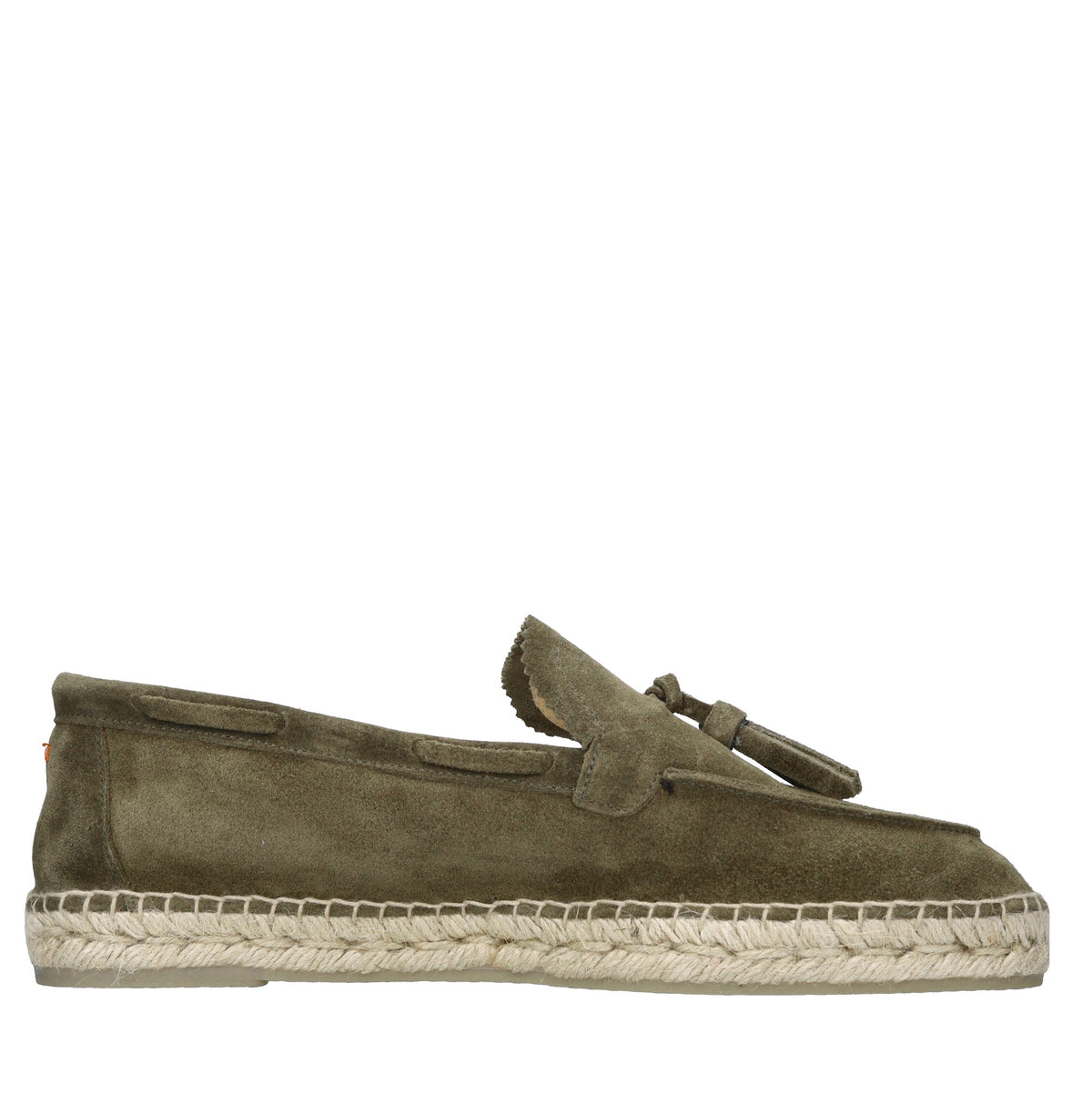 Mocassini espadrillas in camoscio e rafia 