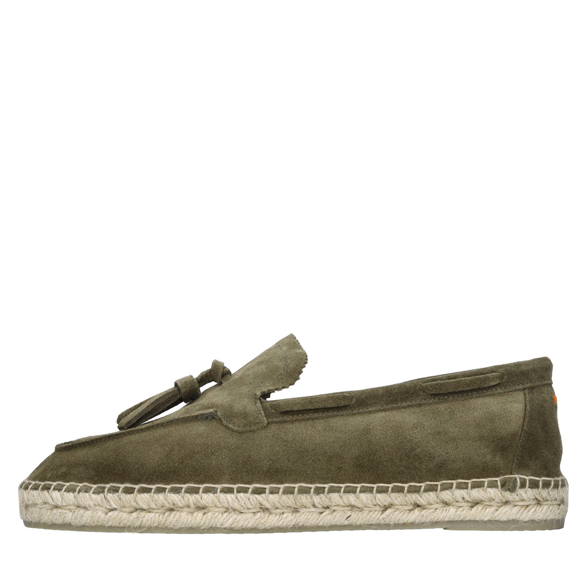 Mocassini espadrillas in camoscio e rafia 