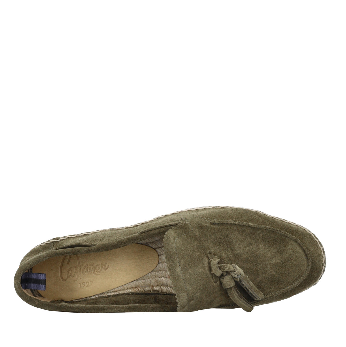 Mocassini espadrillas in camoscio e rafia 