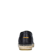 Mocassini espadrillas in pelle e rafia 