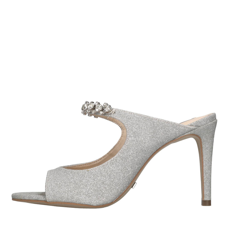 Mules in glitter e applicazioni 