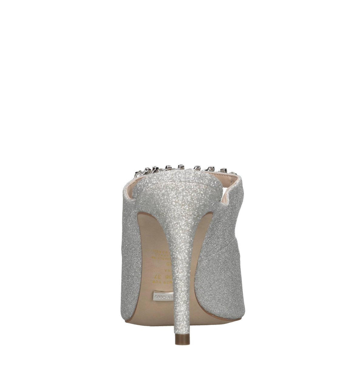 Mules in glitter e applicazioni 