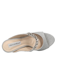 Mules in glitter e applicazioni 