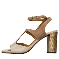 Sandali in pelle e camoscio 