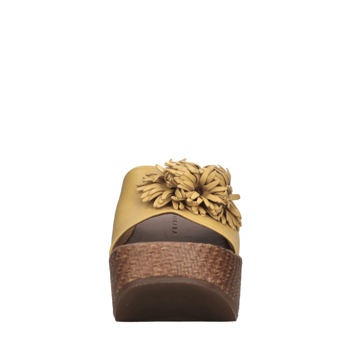 Mules in pelle e rafia 