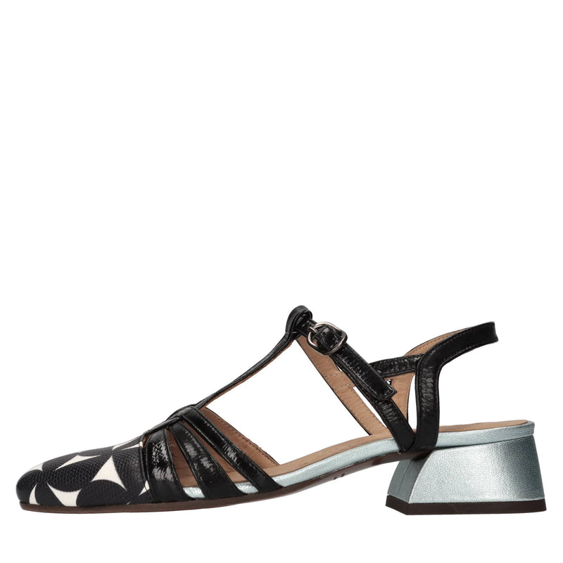 Décolleté slingback in pelle 