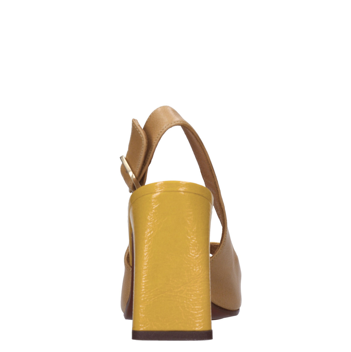 Décolleté slingback in pelle 