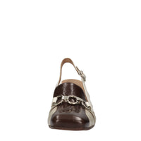 Décolleté slingback in pelle 