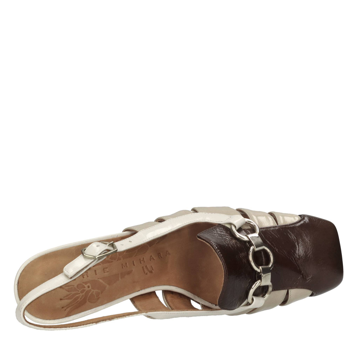Décolleté slingback in pelle 