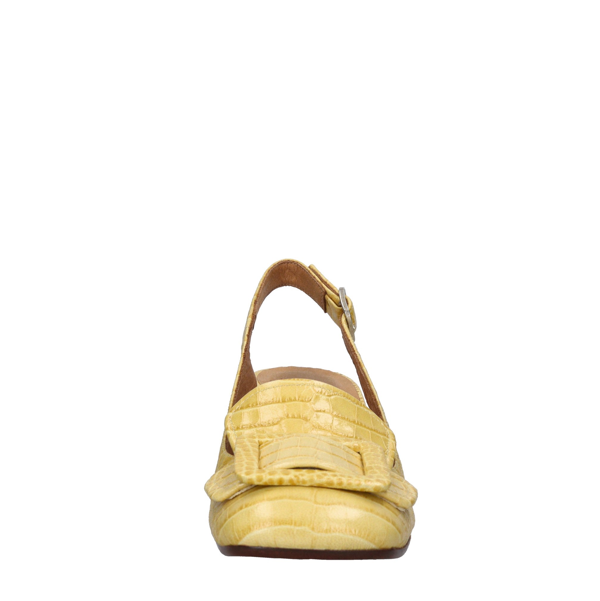 Décolleté slingback in pelle 