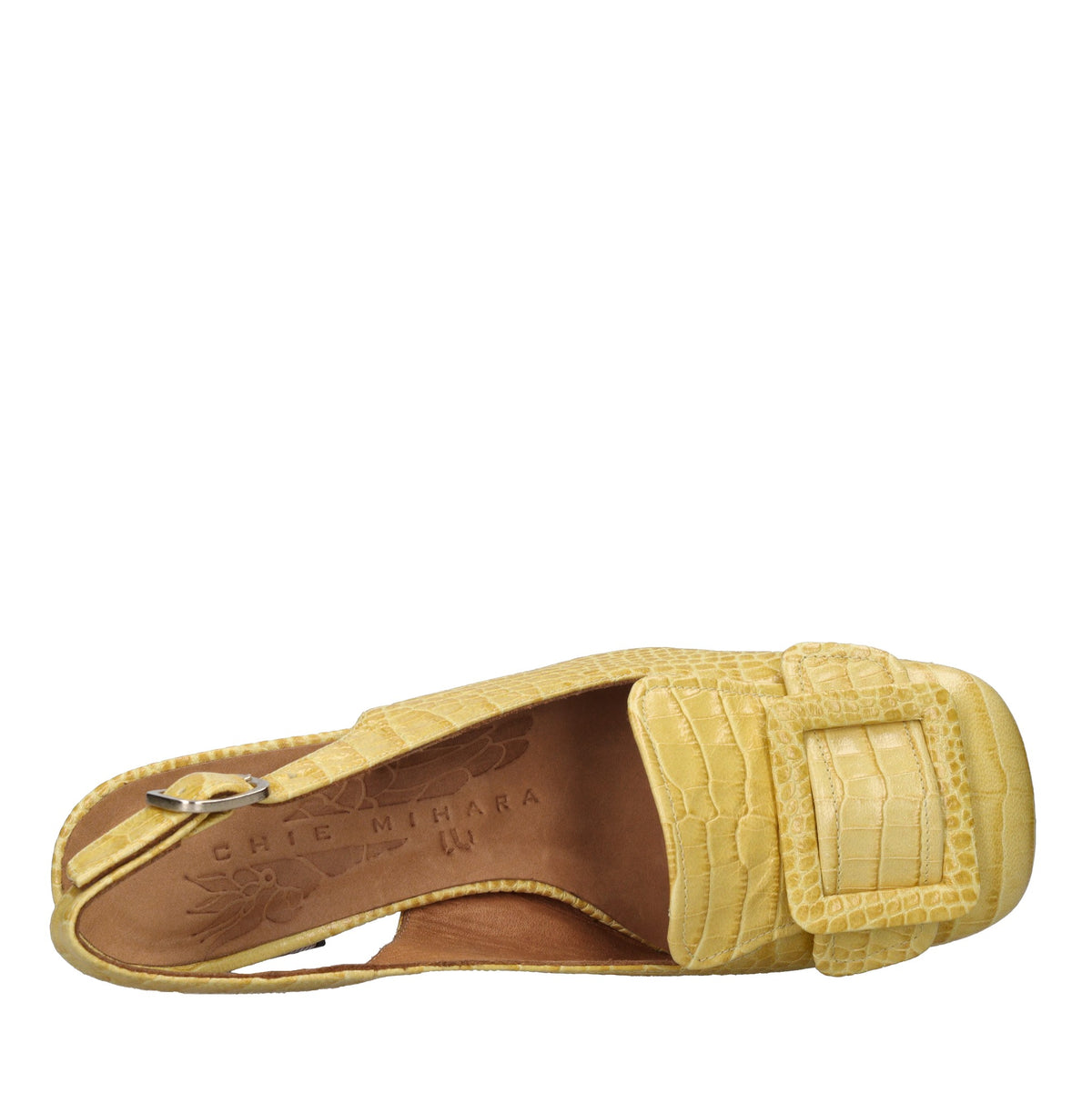 Décolleté slingback in pelle 