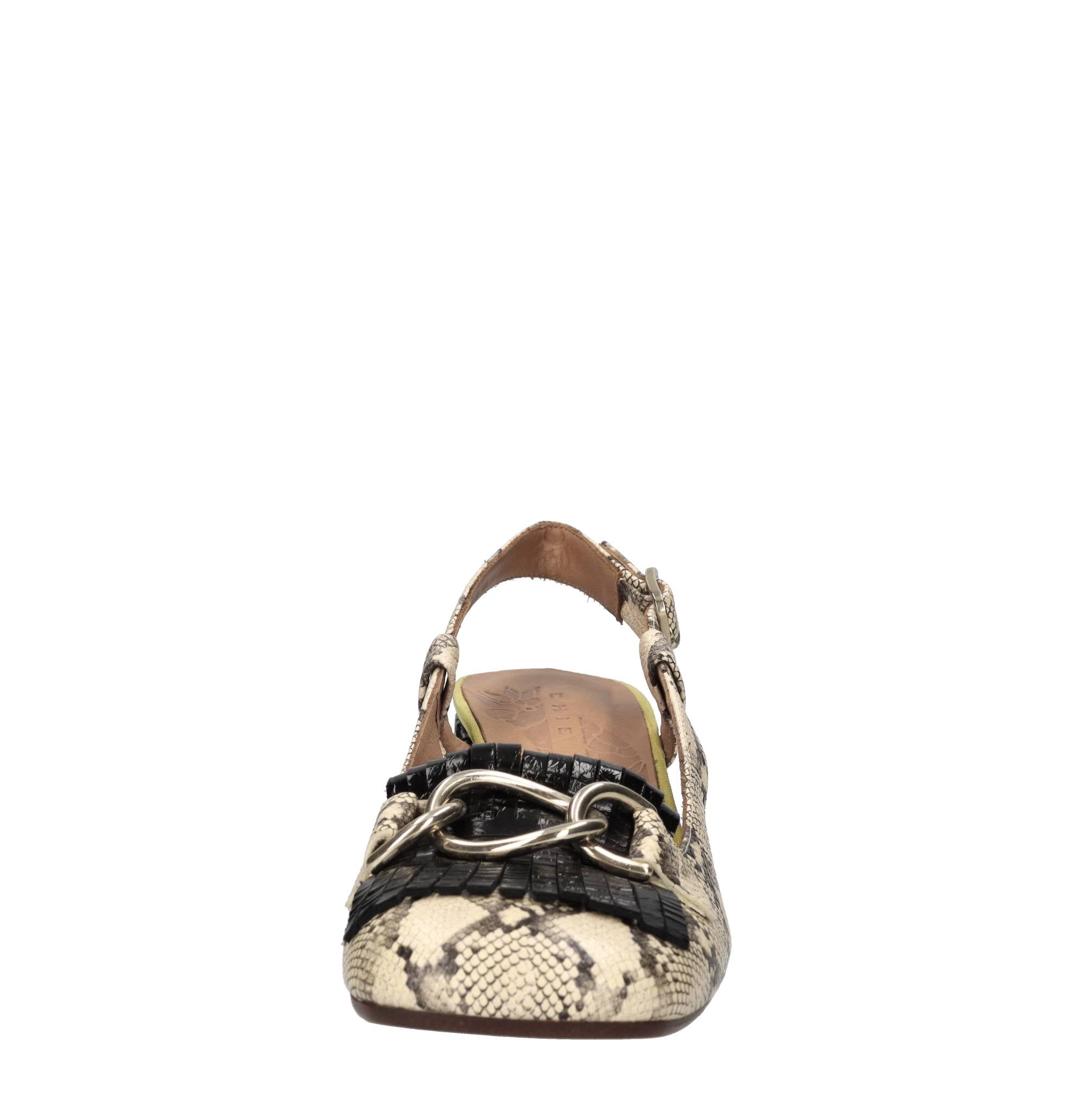 Décolleté slingback in pelle 