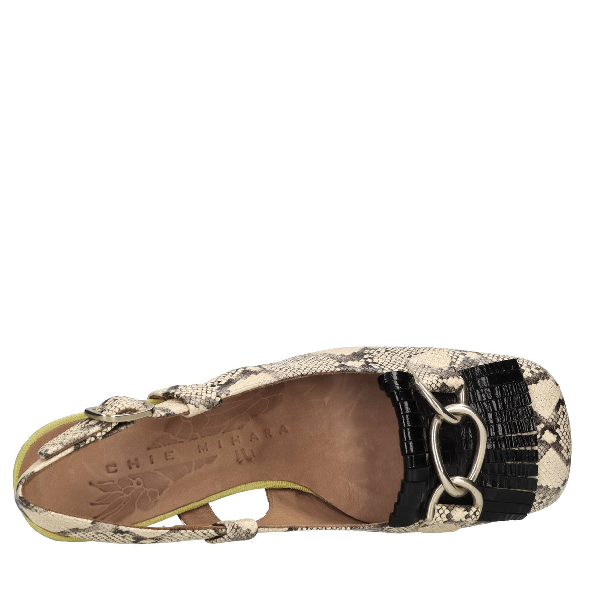 Décolleté slingback in pelle 