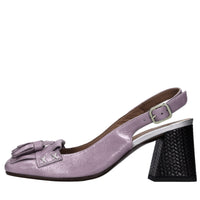 Décolleté slingback in pelle 