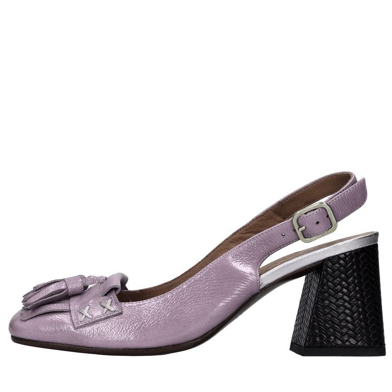 Décolleté slingback in pelle 