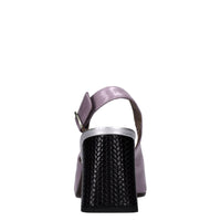 Décolleté slingback in pelle 