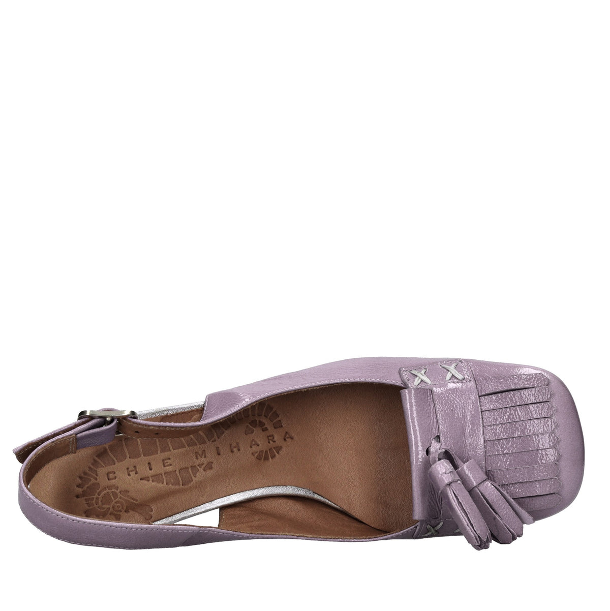 Décolleté slingback in pelle 