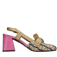 Décolleté slingback in pelle 