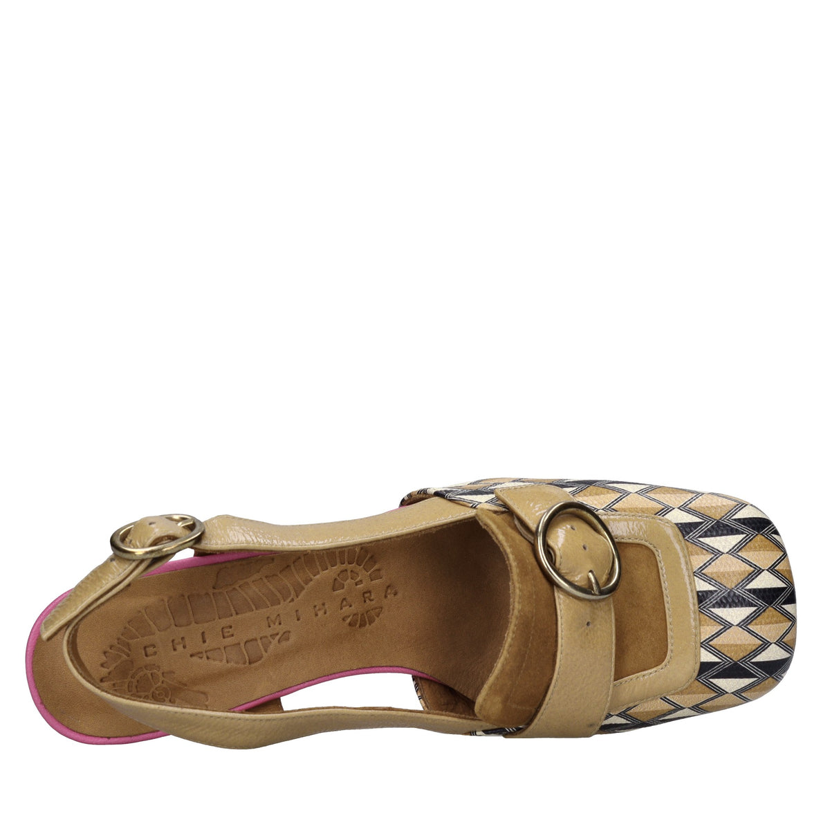 Décolleté slingback in pelle 
